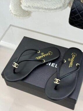 Authentic Chanel Sandals - Classic Design with Original Box